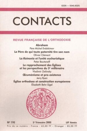 Contacts N° 190 (téléchargeable pdf)